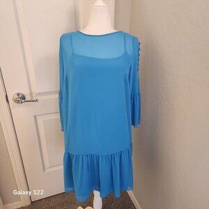 Loft Vibrant Teal Blue Dress. Excellent condition. Size 10 P